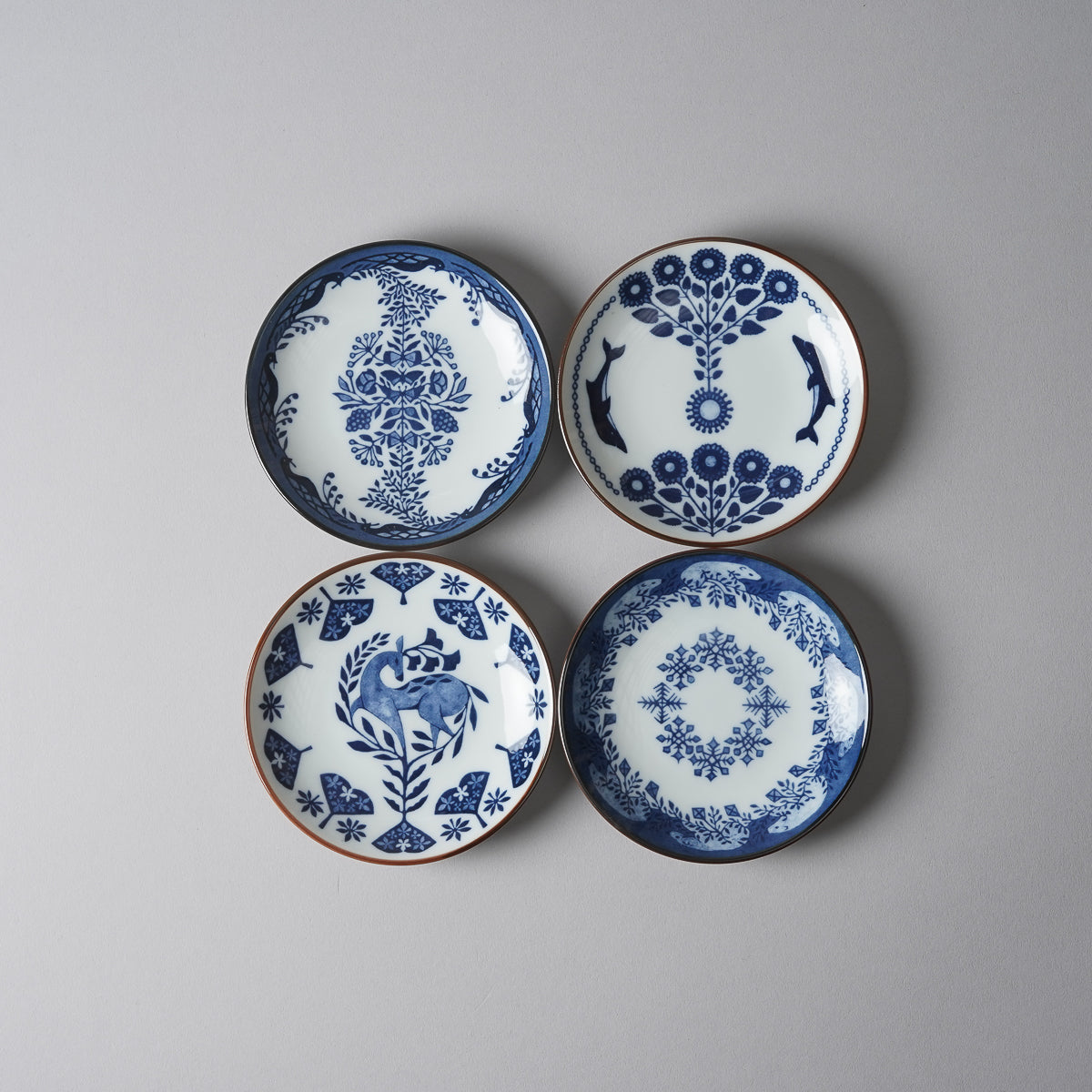 福田利之x波佐見 豆皿 10cm 春夏秋冬 [4 Patterns]