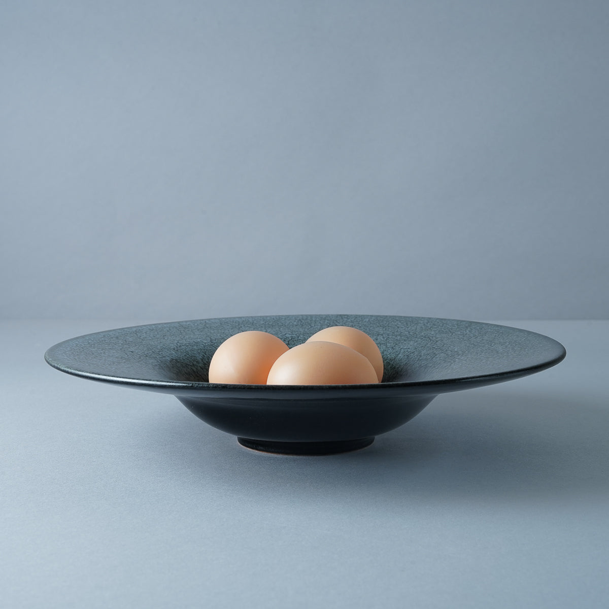 美濃焼 宙(ソラ) ワイドリムクーププレート GY 26cm Sakuzan Studio1156