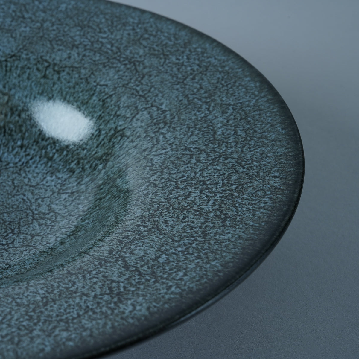 美濃焼 宙(ソラ) ワイドリムクーププレート GY 26cm Sakuzan Studio1156