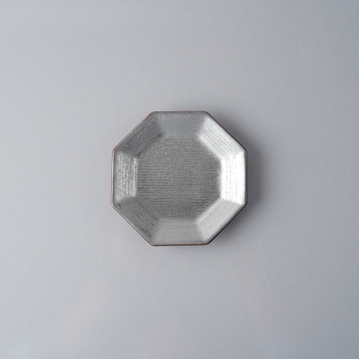 有田焼 八角豆皿 10cm 紫素銀 Touetsu Studio1156