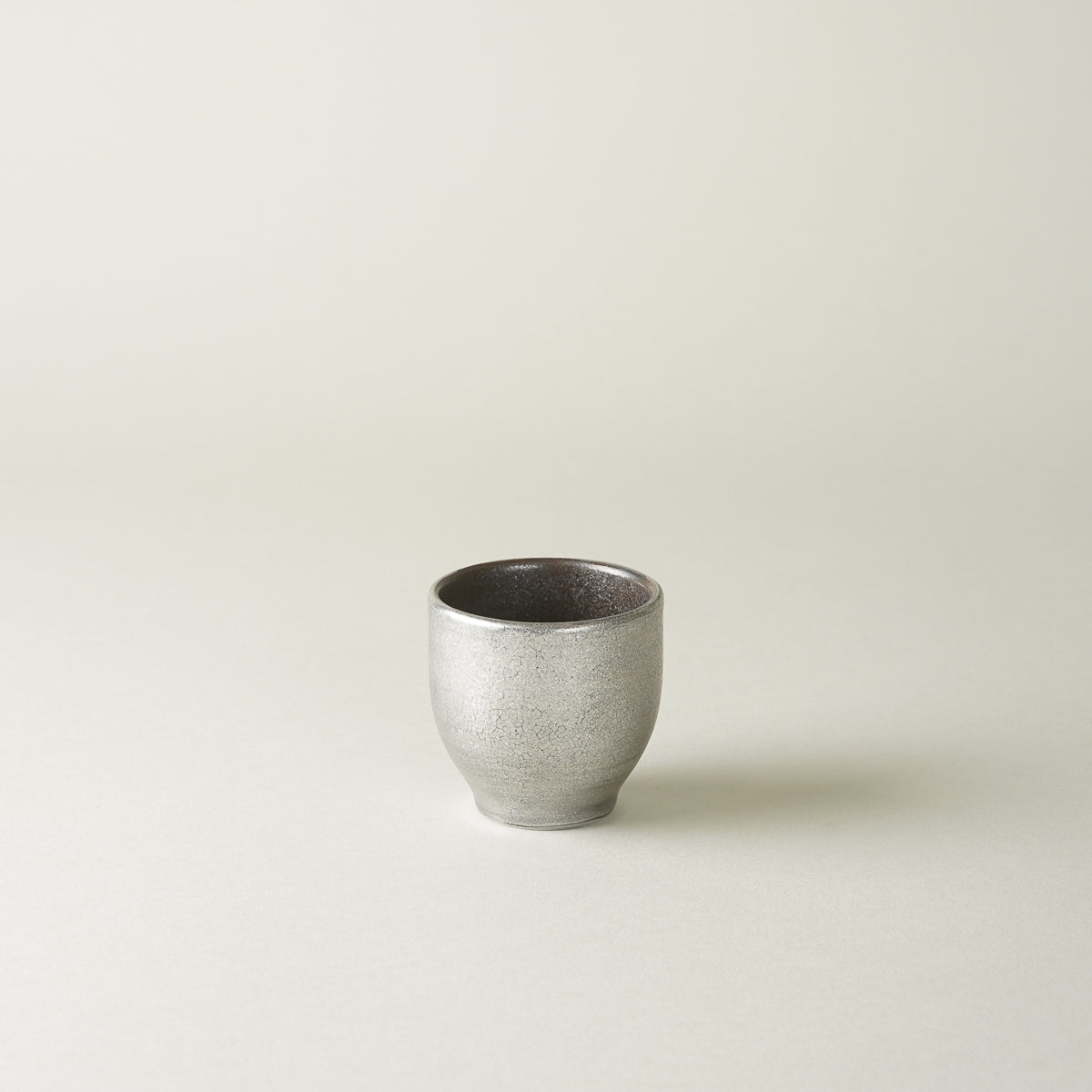 有田焼 黒柚子 ぐい呑み 50ml [金/銀] 銀 Touetsu Studio1156