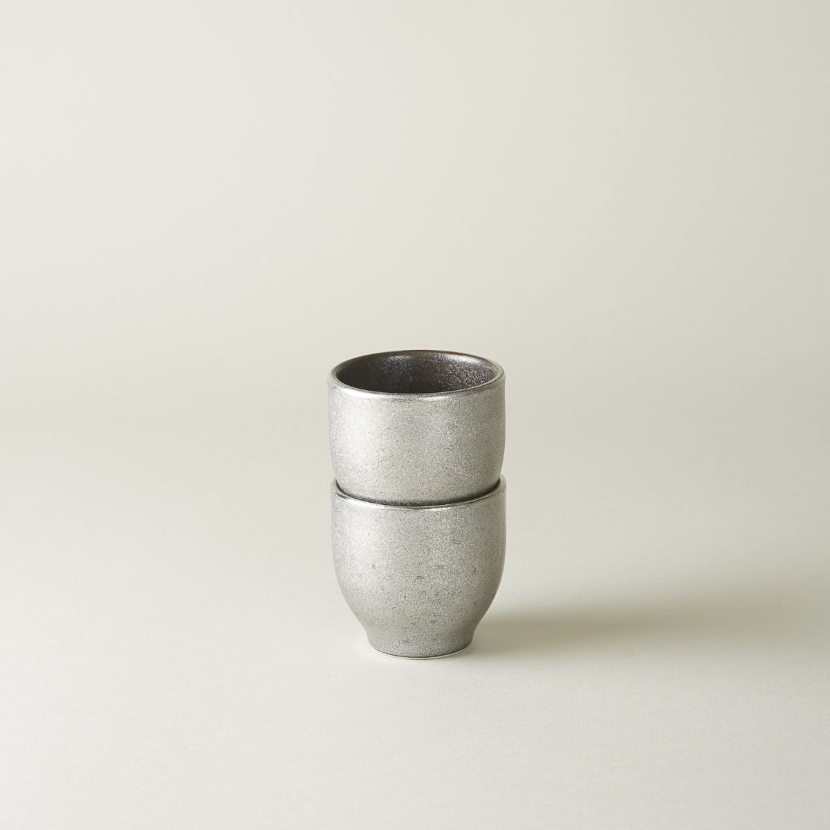 有田焼 黒柚子 ぐい呑み 50ml [金/銀] Touetsu Studio1156