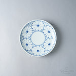 波佐見焼 染付 五寸丸皿 15cm 輪花紋 Takayama Studio1156