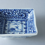 波佐見焼 山水唐草寄せ 変型角皿(小) 9.5cm Takayama Studio1156