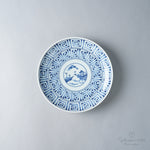 波佐見焼 染付 五寸丸皿 15cm 南蛮図 Takayama Studio1156