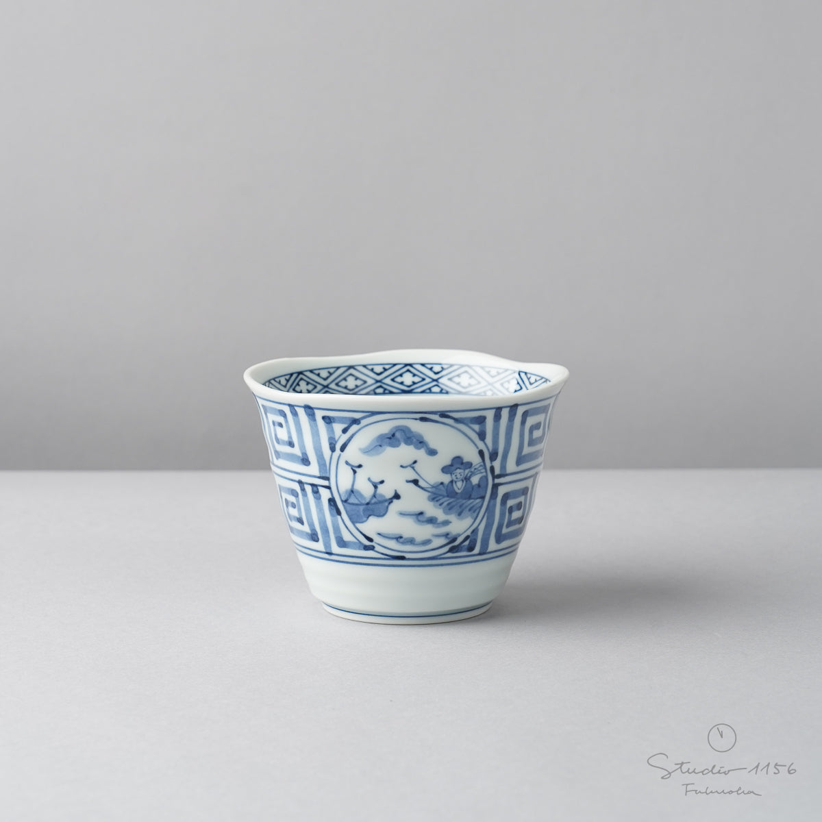 波佐見焼 染付 フリーカップ 280ml