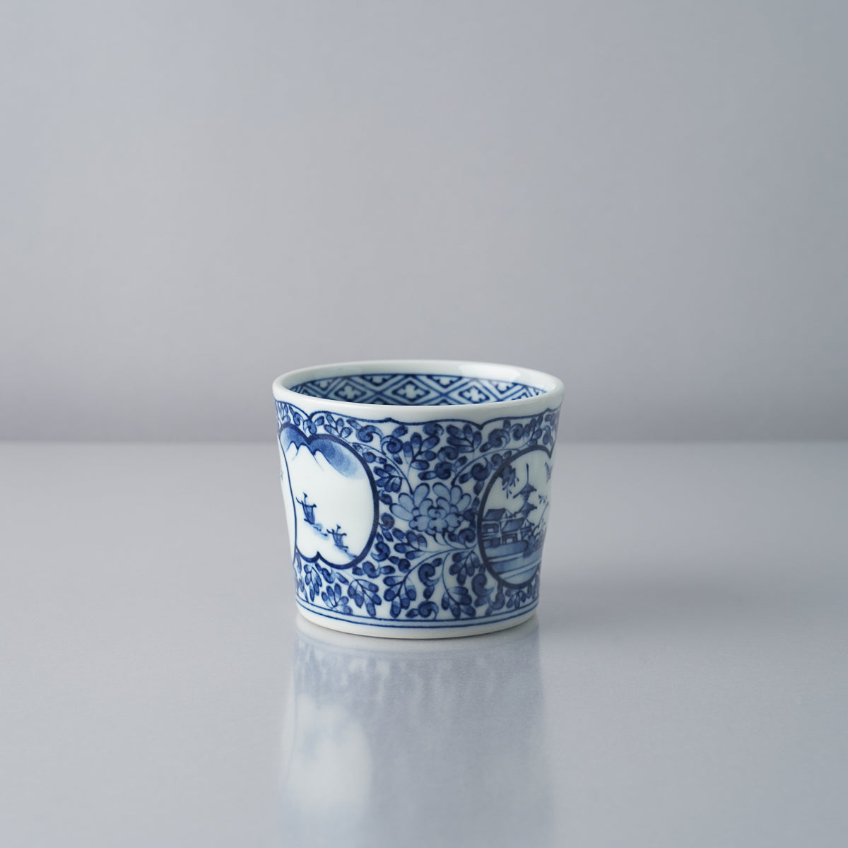 波佐見焼 染付 手彫そば猪口 190ml Takayama Studio1156
