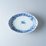 波佐見焼 染付 ナマコ皿 16cm 寿地紋(亀) Takayama Studio1156