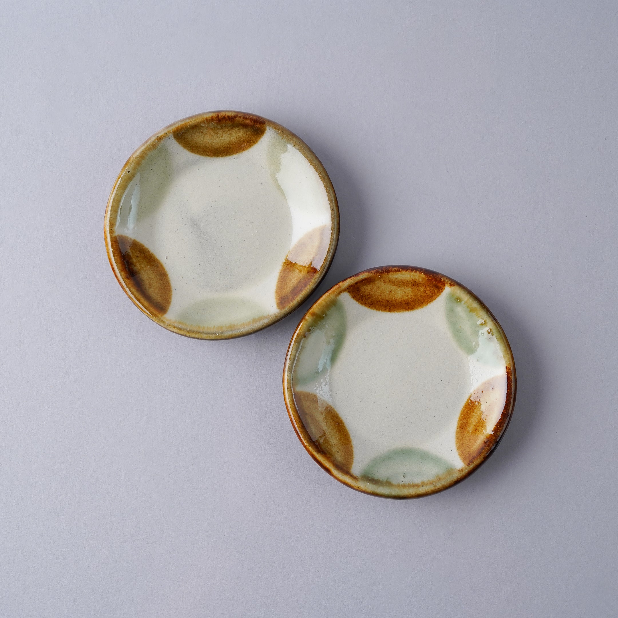 花笠　やちむん　5寸 やちむん 陶眞窯 5寸皿 ドット Yachimun Plate 15cm Dot #404