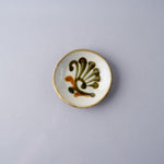 壺屋焼 やちむん 唐草 三寸皿 9.5cm 黒呉須唐草 Toushin Studio1156