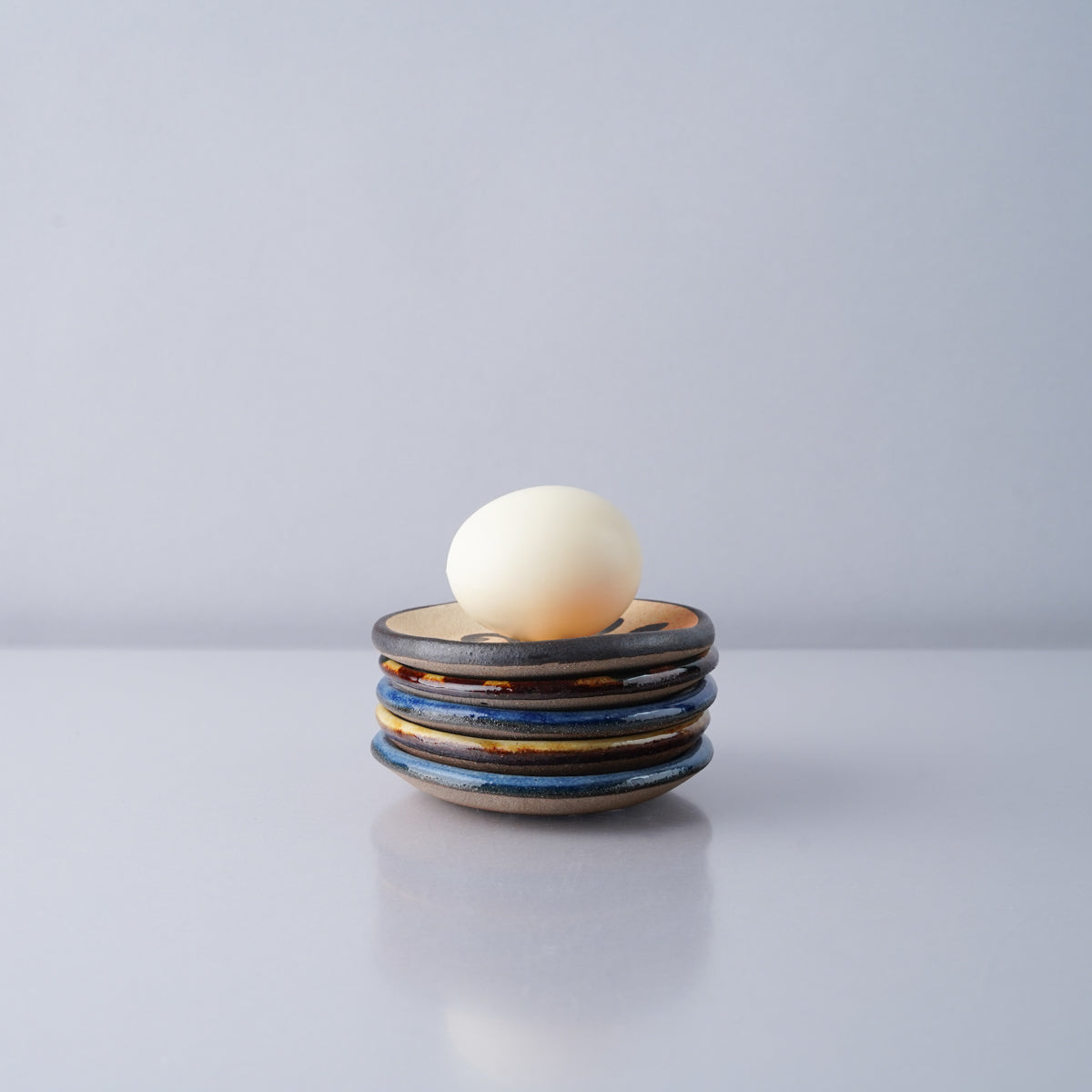 壺屋焼 やちむん 唐草 三寸皿 9.5cm Toushin Studio1156