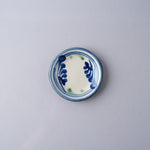 壺屋焼 やちむん 唐草 三寸皿 9.5cm 線引唐草 Toushin Studio1156