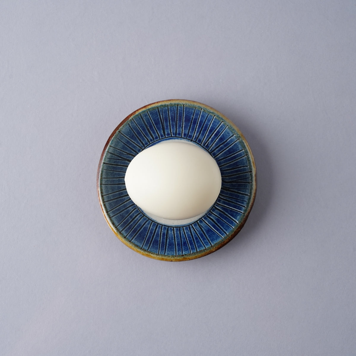 壺屋焼 やちむん 線彫り花ぐー 三寸皿 9.5cm Toushin Studio1156