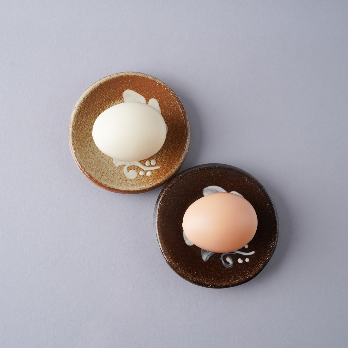 壺屋焼 やちむん 白一珍 三寸皿 9.5cm Toushin Studio1156