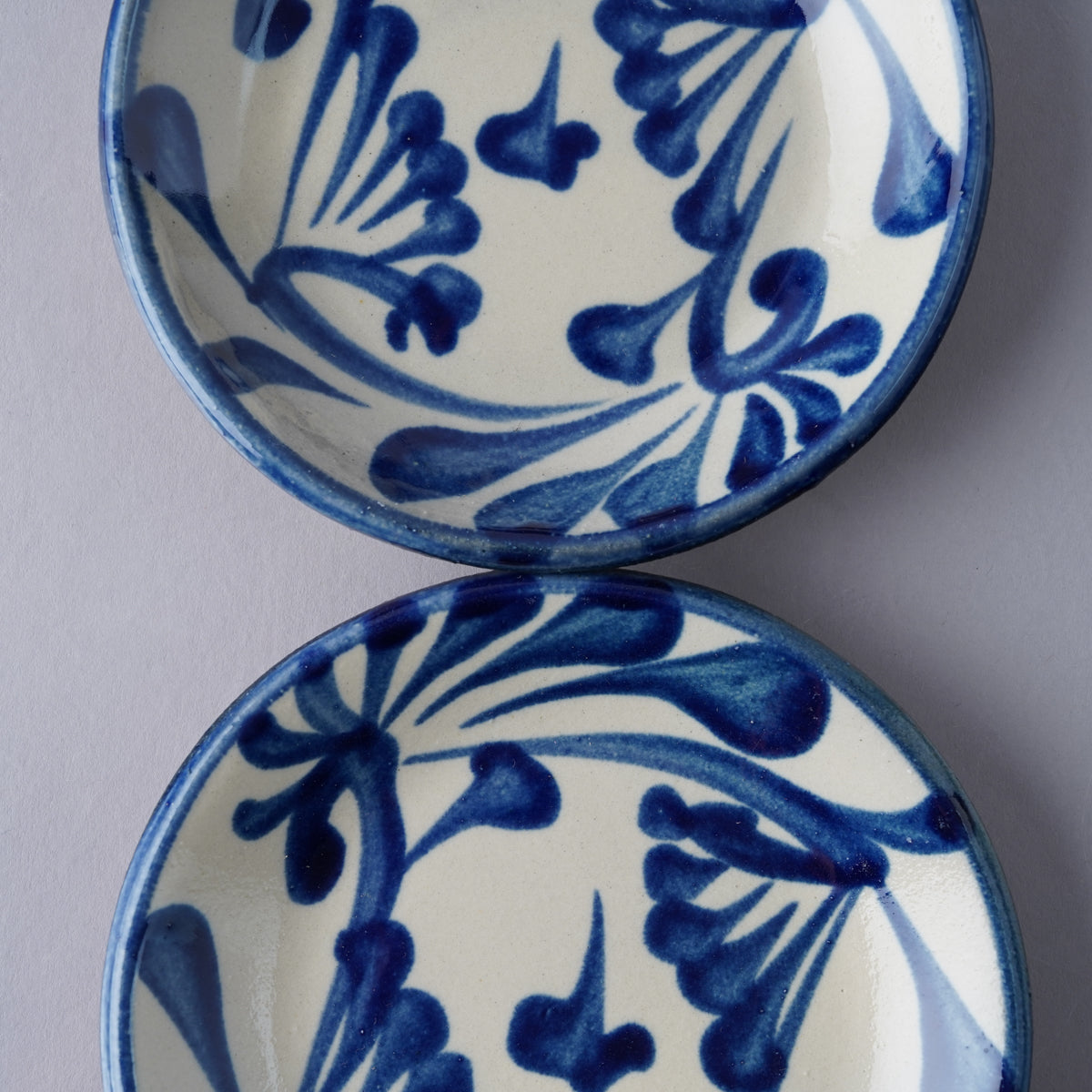 壺屋焼 やちむん 唐草 四寸皿 13cm Toushin Studio1156