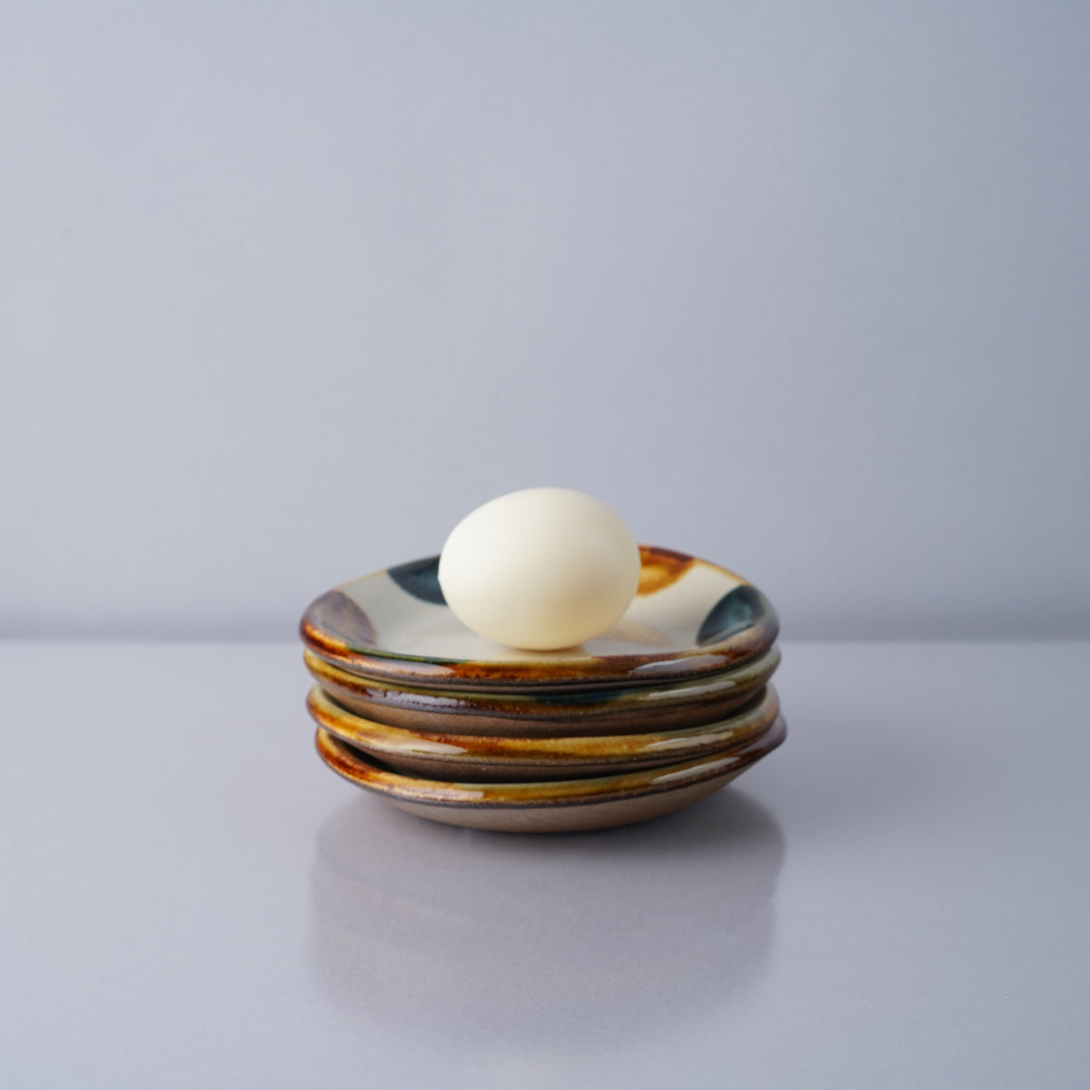 壺屋焼 やちむん ドット 四寸皿 13cm Toushin Studio1156