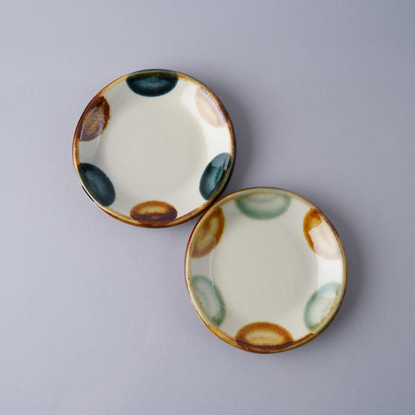 壺屋焼　やちむん　8寸皿　2点セット 沖縄の器・やちむん・壺屋焼】 國場陶芸 赤絵 8寸皿 B | 沖縄のうつわ