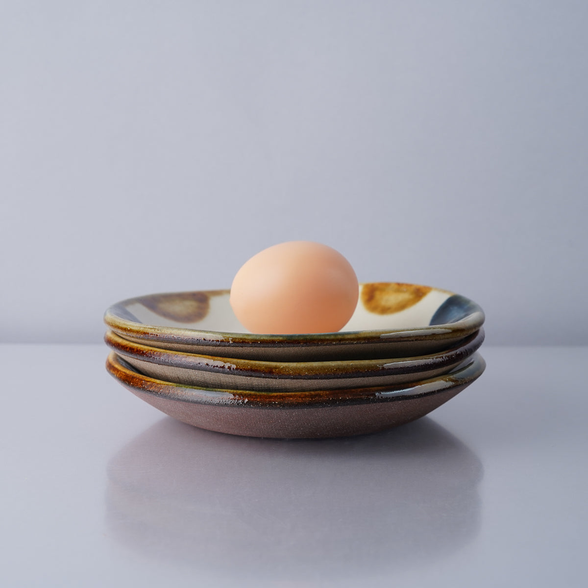 壺屋焼 やちむん ドット 五寸皿 15.5cm Toushin Studio1156