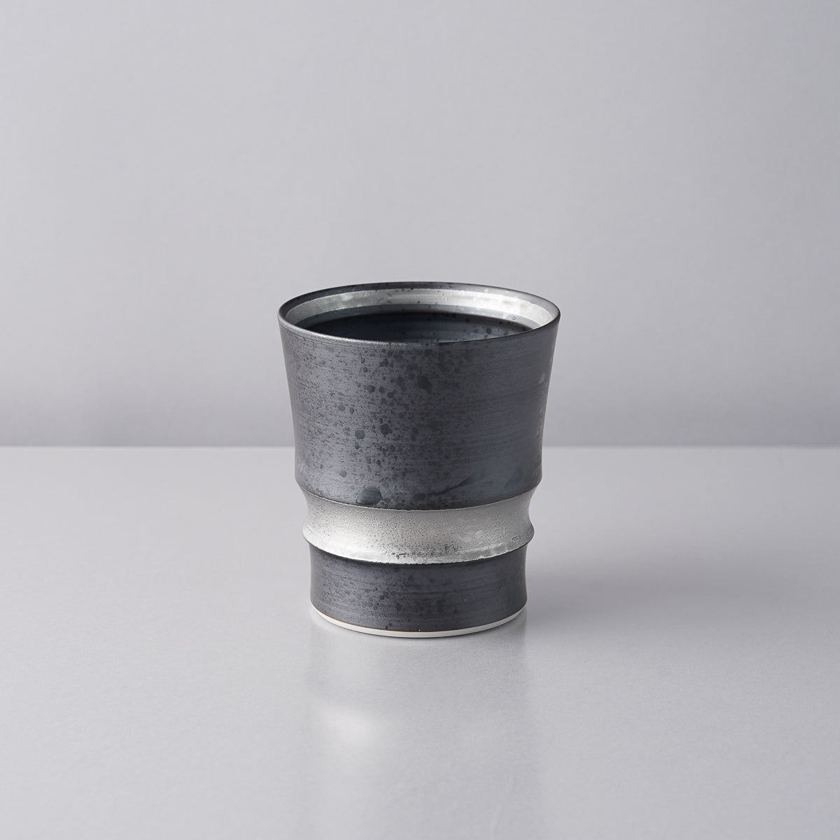 波佐見焼 ワビカップ ループ フリーカップ 300ml 銀彩 Wazan Studio1156