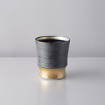 波佐見焼 ワビカップ ボーダー フリーカップ 300ml 金彩 Wazan Studio1156