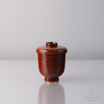 越前漆器 千筋箸洗椀 7.5cm/170ml [食洗機対応] 春慶内黒 Echizen Studio1156