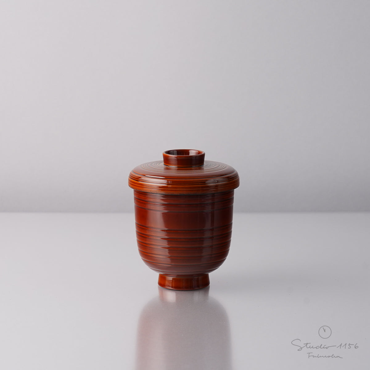 越前漆器 千筋箸洗椀 7.5cm/170ml [食洗機対応] 春慶内黒 Echizen Studio1156