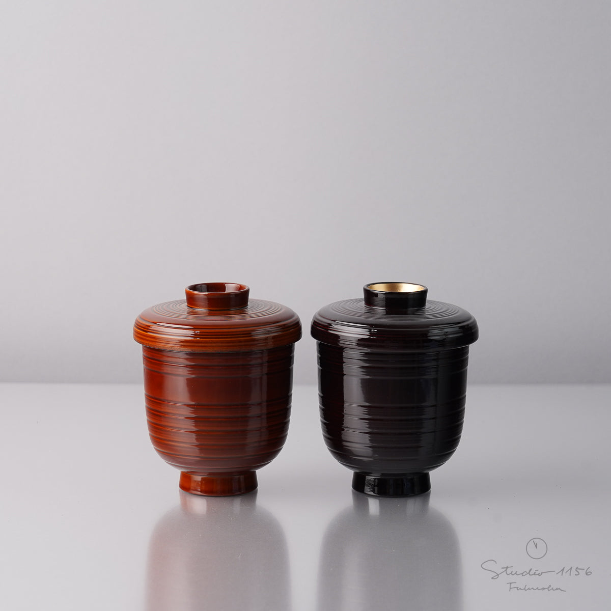 越前漆器 千筋箸洗椀 7.5cm/170ml [食洗機対応] Echizen Studio1156