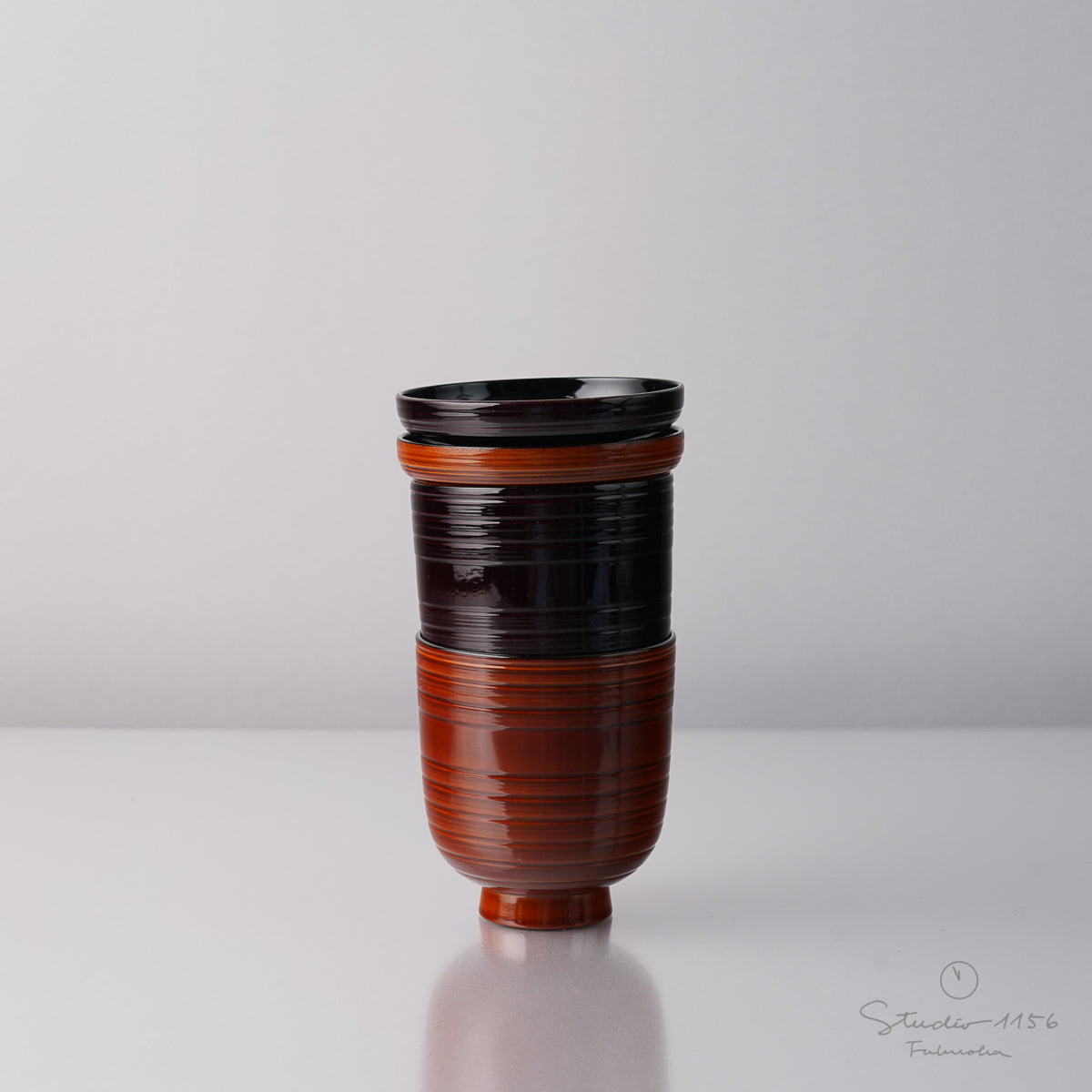 越前漆器 千筋箸洗椀 7.5cm/170ml [食洗機対応] Echizen Studio1156