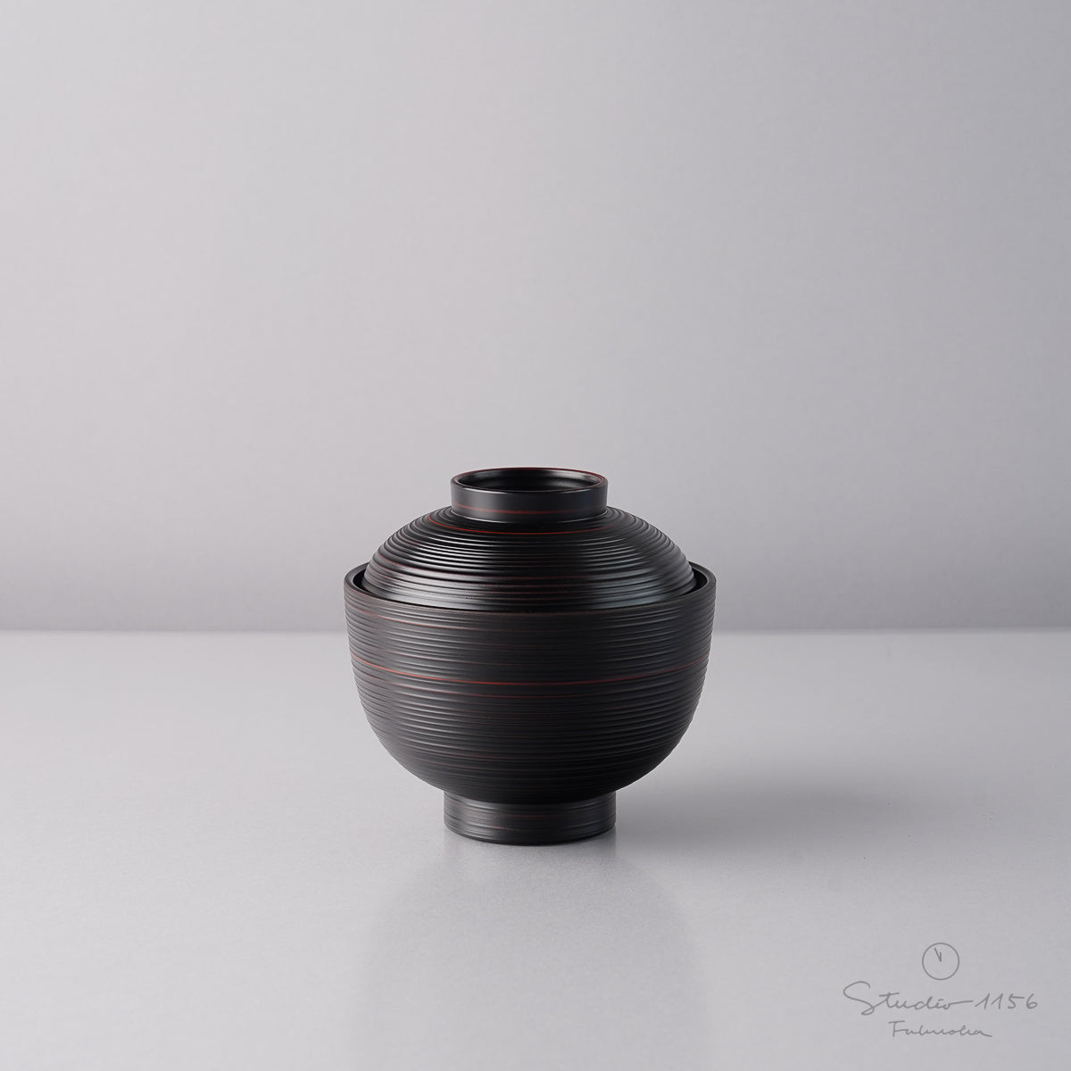 越前漆器 提灯型小吸椀 9.5cm/250ml [食洗機対応] 曙内黒 Echizen Studio1156