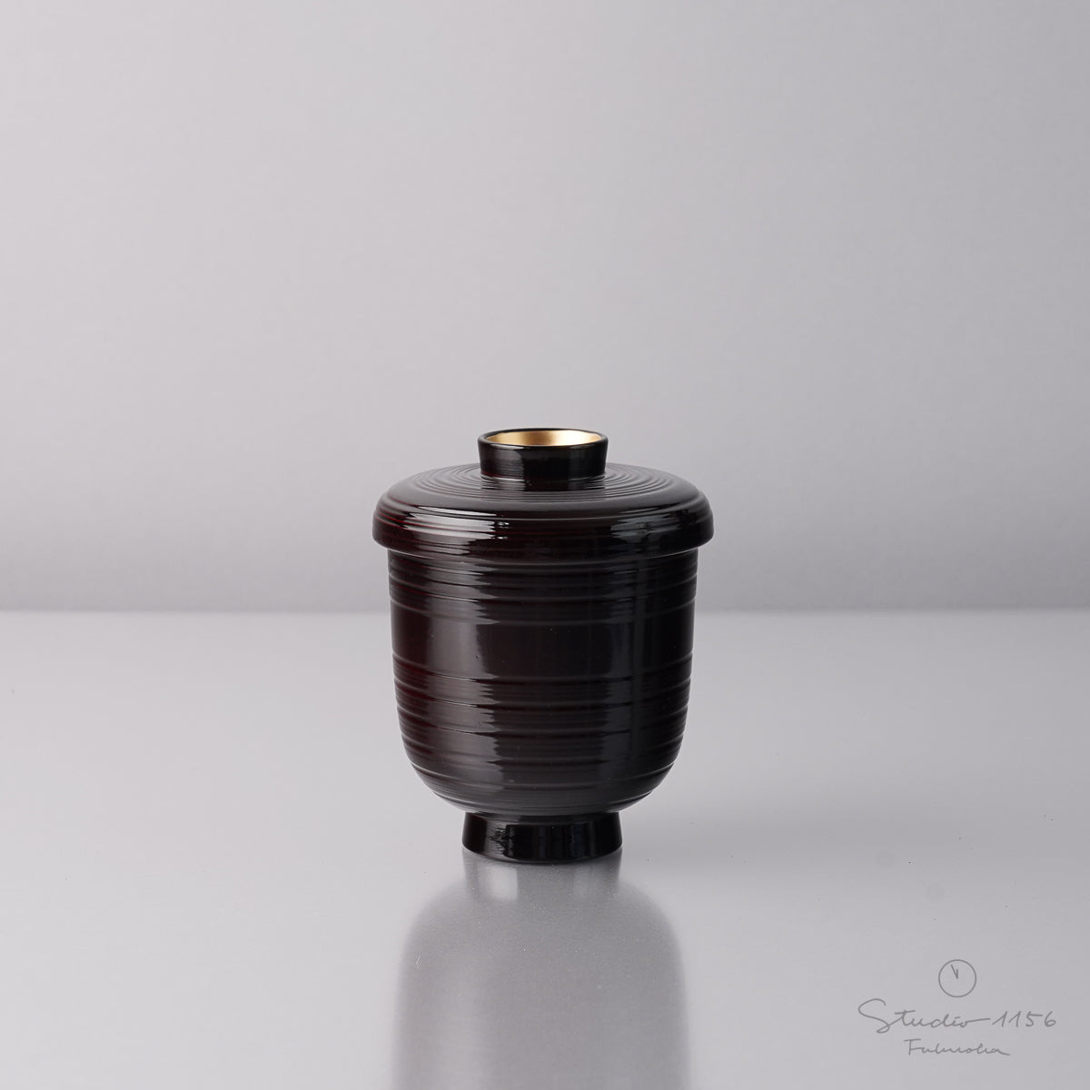 越前漆器 千筋箸洗椀 7.5cm/170ml [食洗機対応] 溜鍔金 Echizen Studio1156
