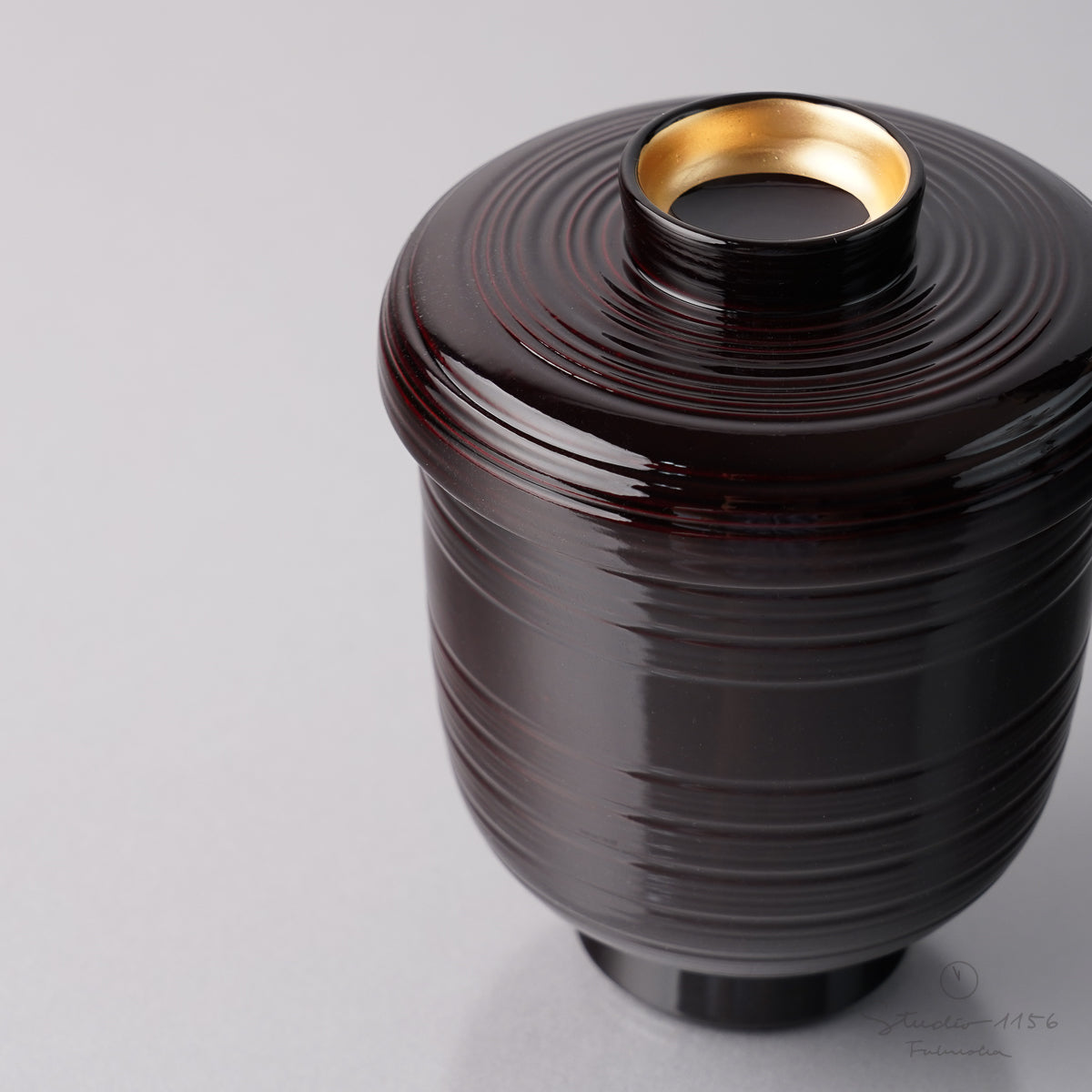 越前漆器 千筋箸洗椀 7.5cm/170ml [食洗機対応] Echizen Studio1156