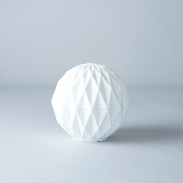 有田焼 白マット ダイヤ彫 ボウル 10cm/120ml やま平窯 - Studio1156