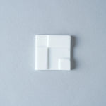 有田焼 ホワイトマット 角箸置き 3.5cm CROSS Yamahei Studio1156