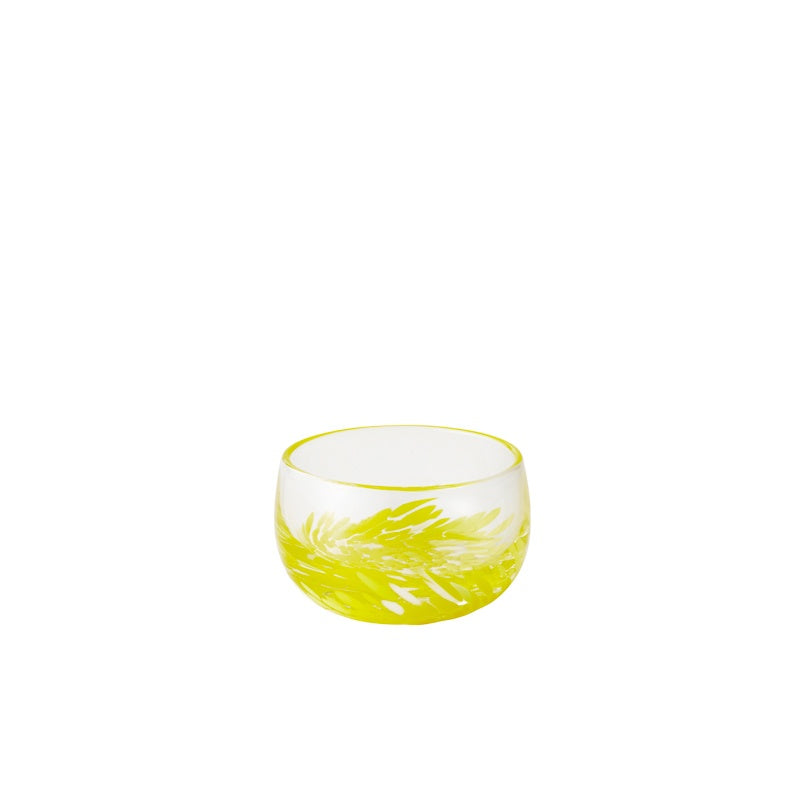 ガラス食器 流彩 丸珍味(豆) 5cm 黄 Yoshinuma-glass Studio1156