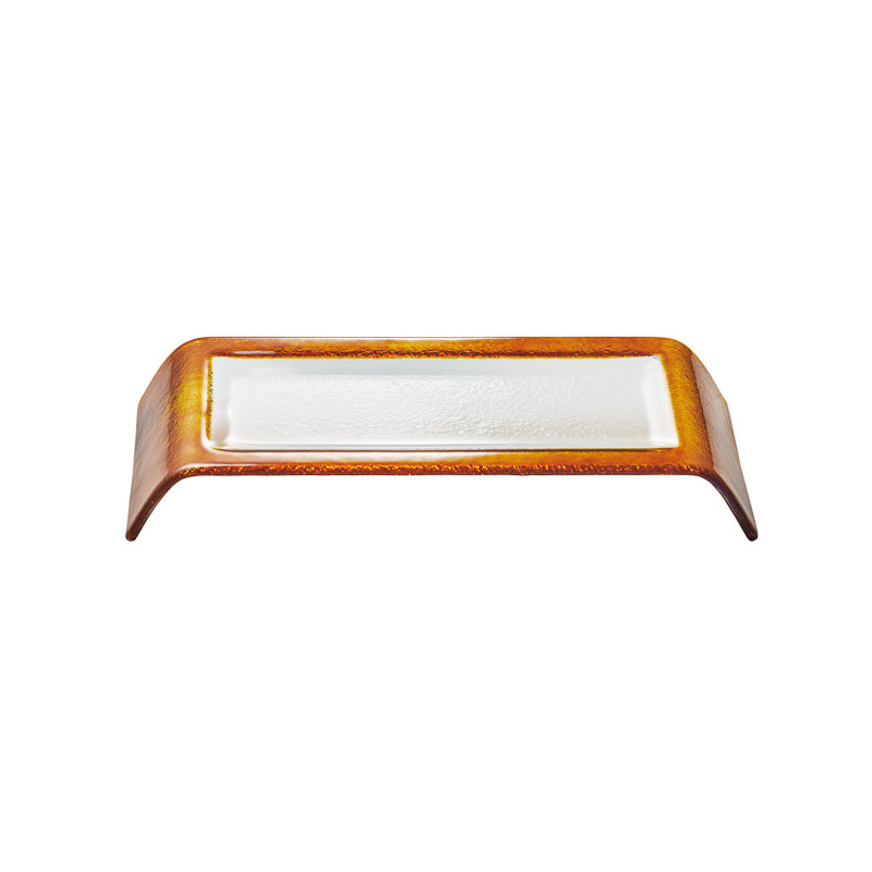 ガラス食器 ブリッジプレート 26cm [食洗機対応] トパーズ Yoshinuma-glass Studio1156