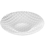 ガラス食器 七宝彫 浅鉢 27cm BK/WH/CR WH 白 Yoshinuma-glass Studio1156