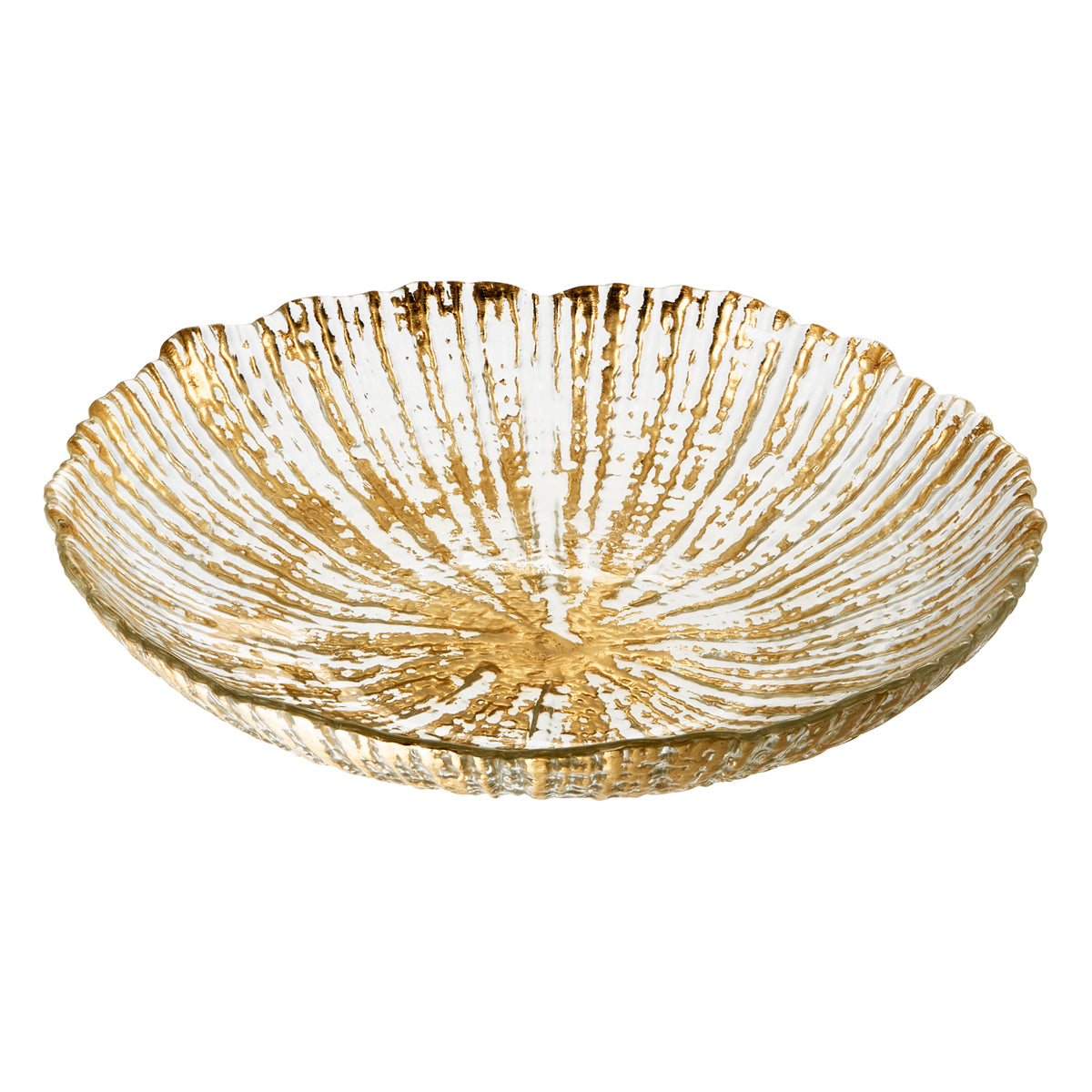 ガラス食器 フォーカス ボウル ゴールド 20.5cm/16.5cm L(20.5cm) Yoshinuma-glass Studio1156