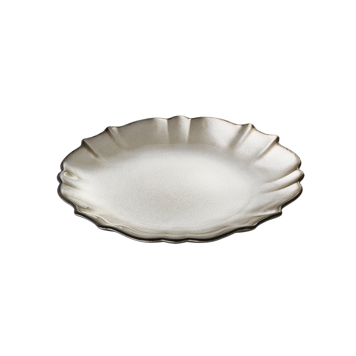 ガラス食器 アイスクイーン プレート 16.5cm [3colors] BS ブラウンシルバー Yoshinuma-glass Studio1156
