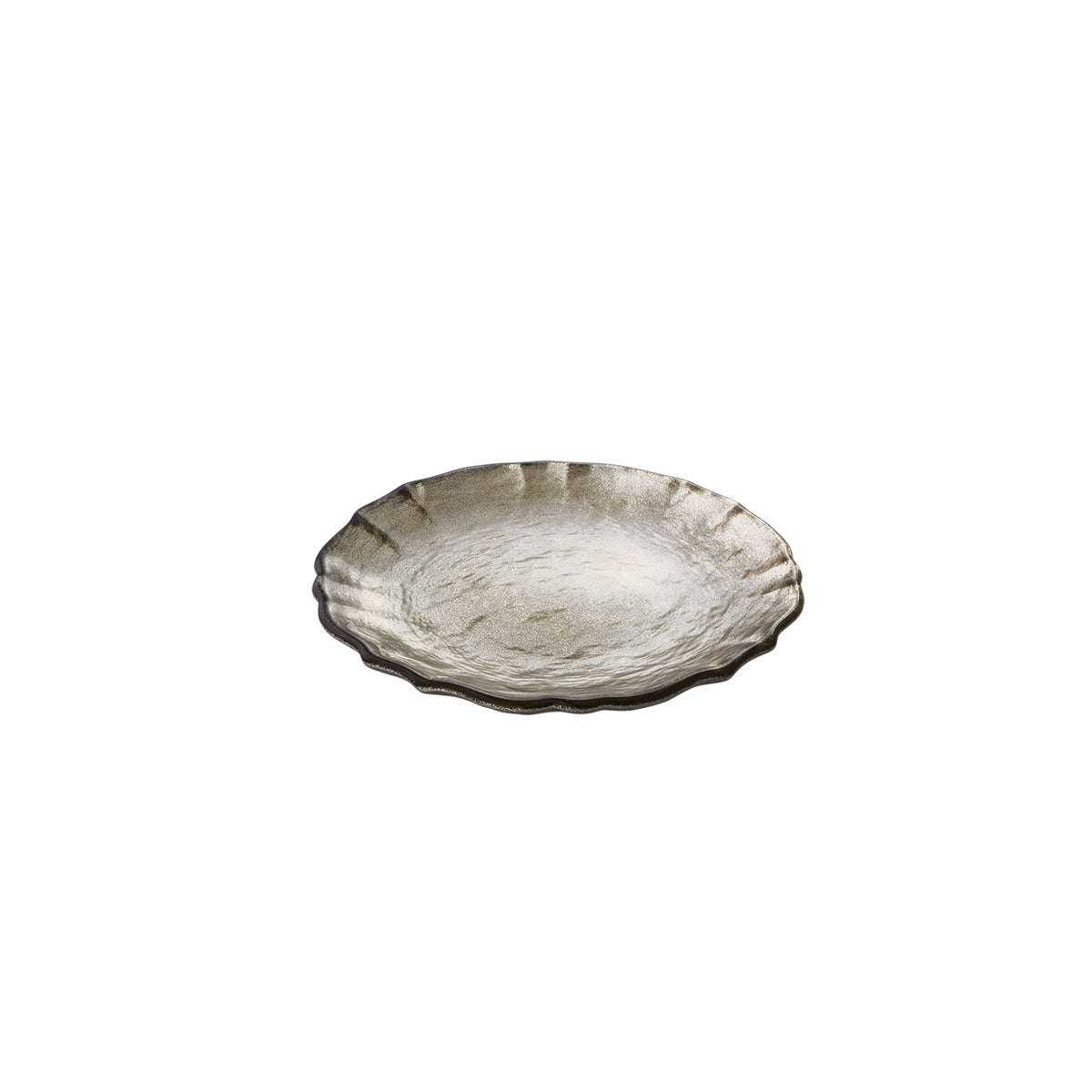 ガラス食器 アイスクイーン プレート 10.5cm [3colors] BS ブラウンシルバー Yoshinuma-glass Studio1156