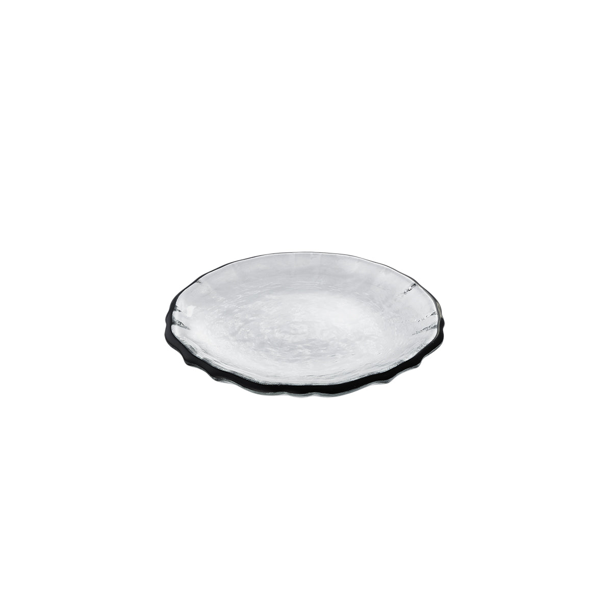 ガラス食器 アイスクイーン プレート 10.5cm [3colors] RB リムブラック Yoshinuma-glass Studio1156