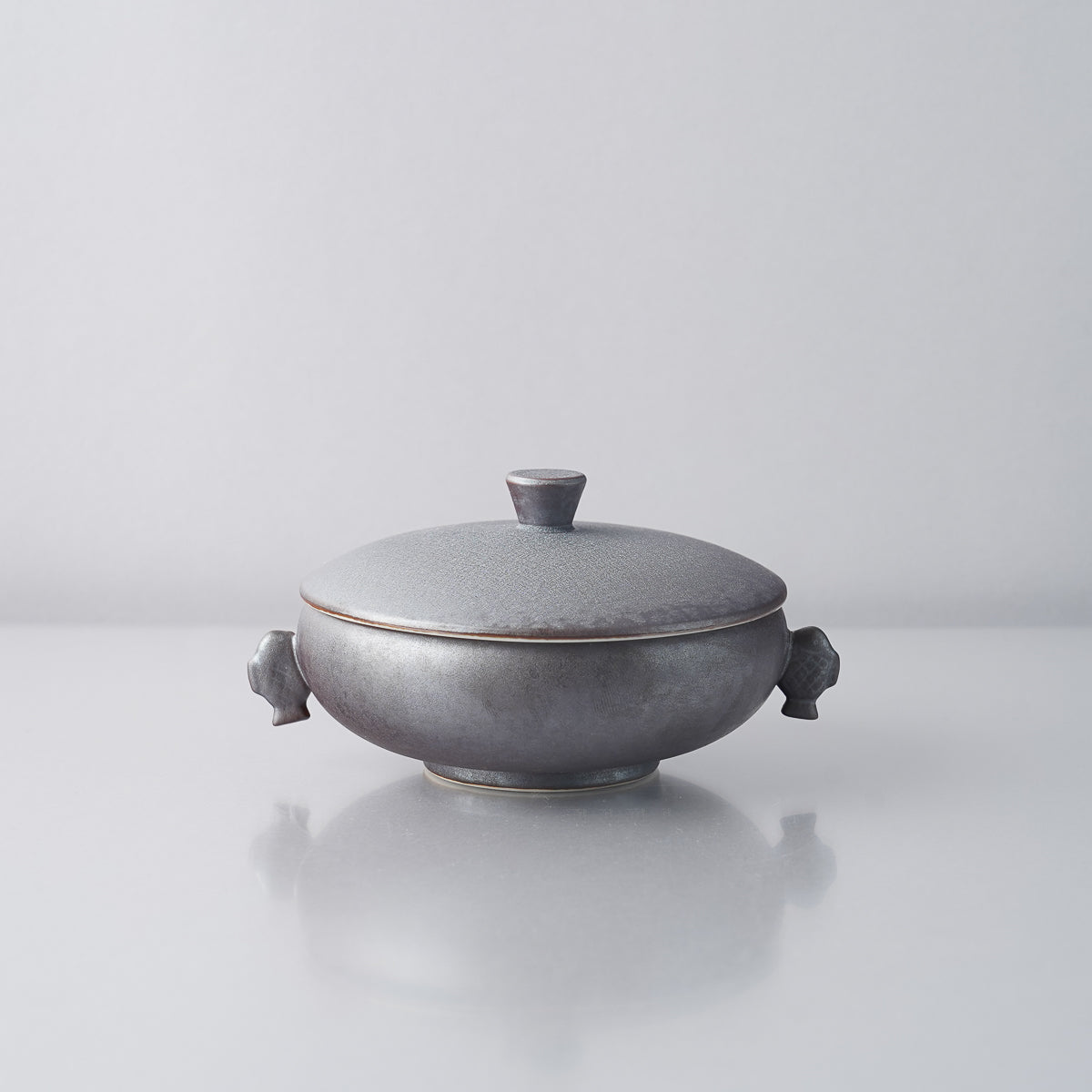 有田焼 鉄釉内白 スープカップ w/ Lid 10.5cm Zuiho Studio1156