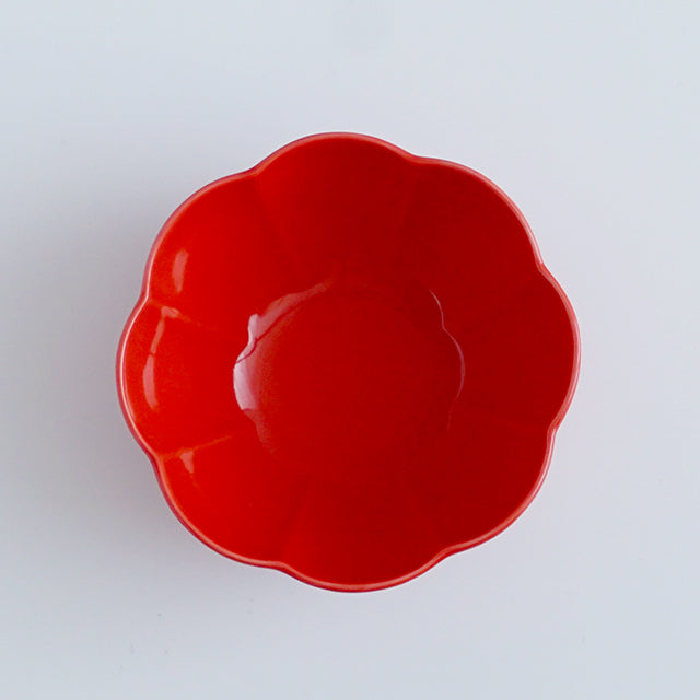 有田焼 菊割小鉢 レッド 12cm Kanezen 小鉢・取鉢 10-14.9cm Studio1156