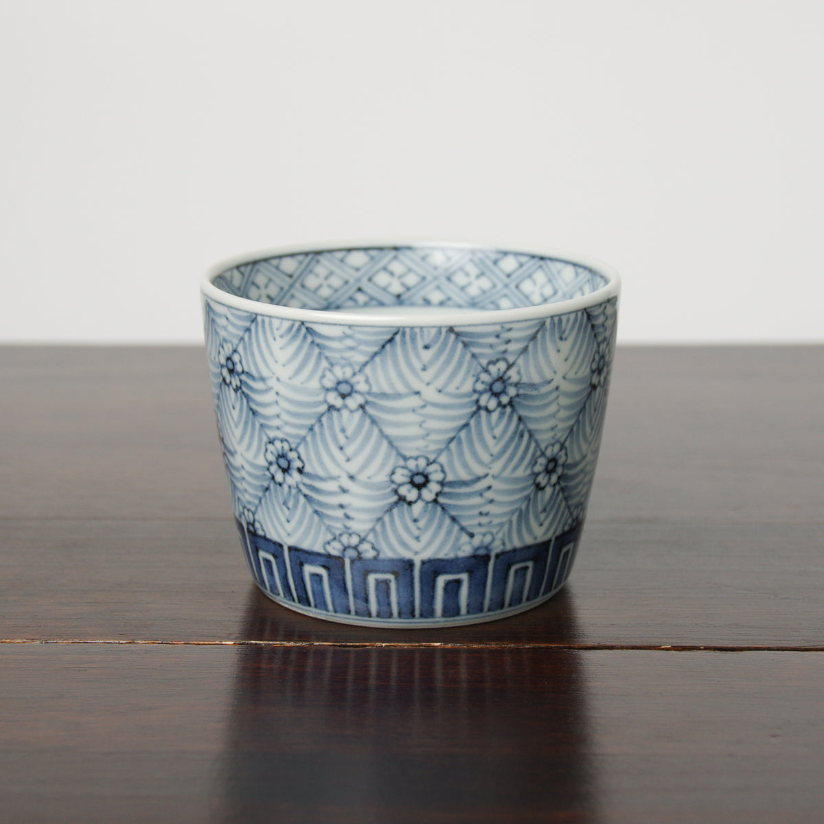 有田焼 染付 草花地文 そば猪口(大) 220ml Riso Studio1156