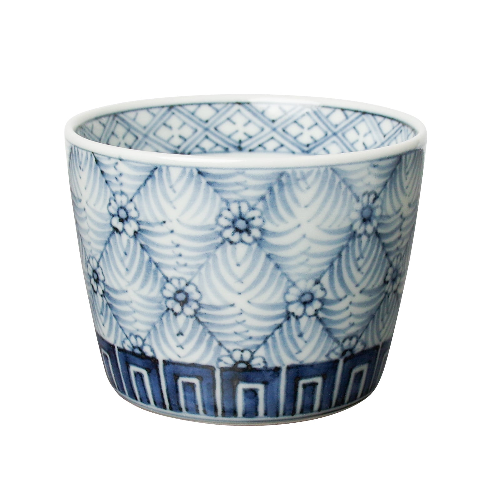 有田焼 染付 草花地文 そば猪口(大) 220ml Riso Studio1156