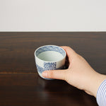 有田焼 染付 蛸唐草格子文 そば猪口(大) 220ml 有田焼 李荘窯 Studio1156