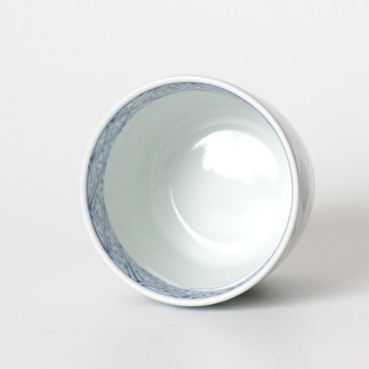 有田焼 染付丸繋ぎ紋 そば猪口(大) 220ml Riso Studio1156