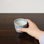 有田焼 染付 氷裂唐花文 そば猪口(大) 220ml Riso Studio1156