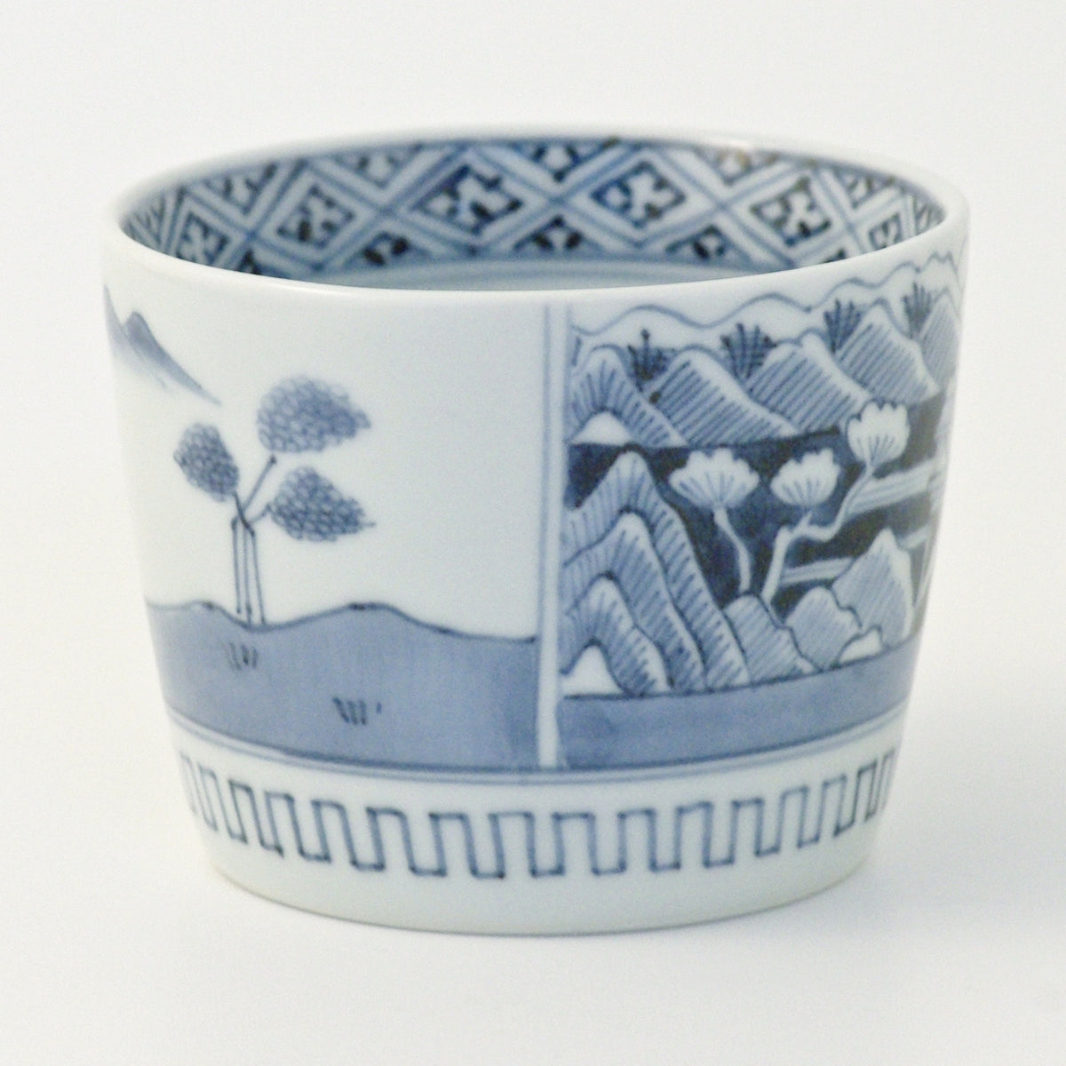 有田焼 染付 山水家屋文 そば猪口(大) 220ml Riso Studio1156