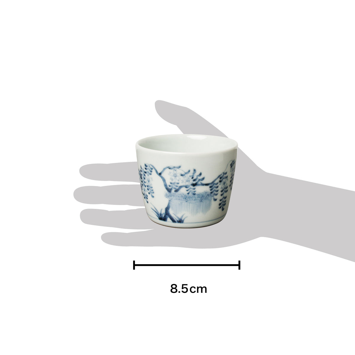 有田焼 染付 枝垂桜文 そば猪口(大) 220ml Riso Studio1156