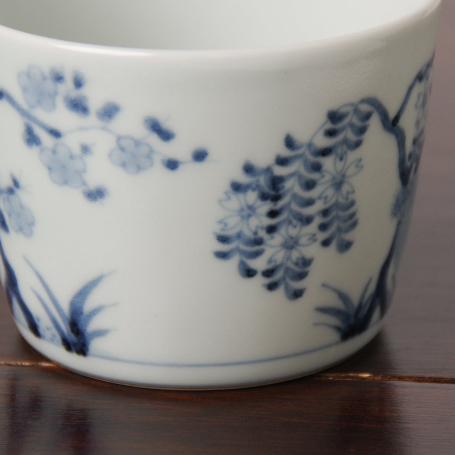 有田焼 染付 枝垂桜文 そば猪口(大) 220ml Riso Studio1156